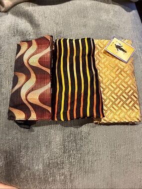 100% Silk Pocket Squares – Set of 3 – Steve Harvey & More